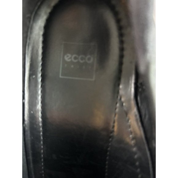 Ecco Twist Men Size 7 Black Nubuck Slip On Casual‎ Loafers Shoes Wedge - Picture 10 of 12
